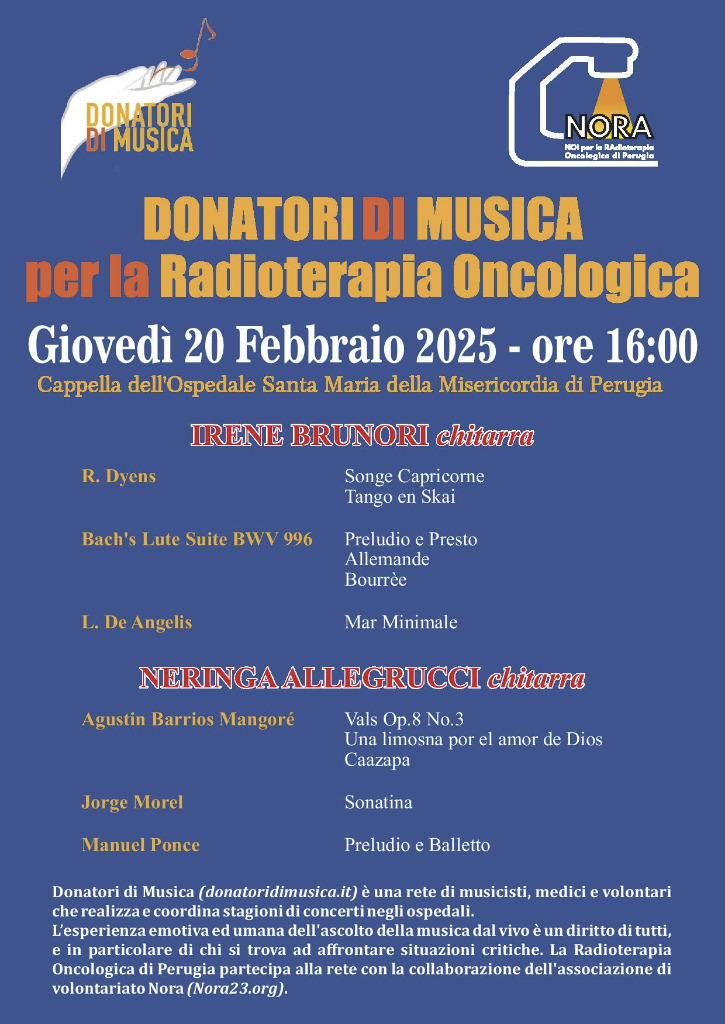 Donatori di Musica per la Radioterapia Oncologica